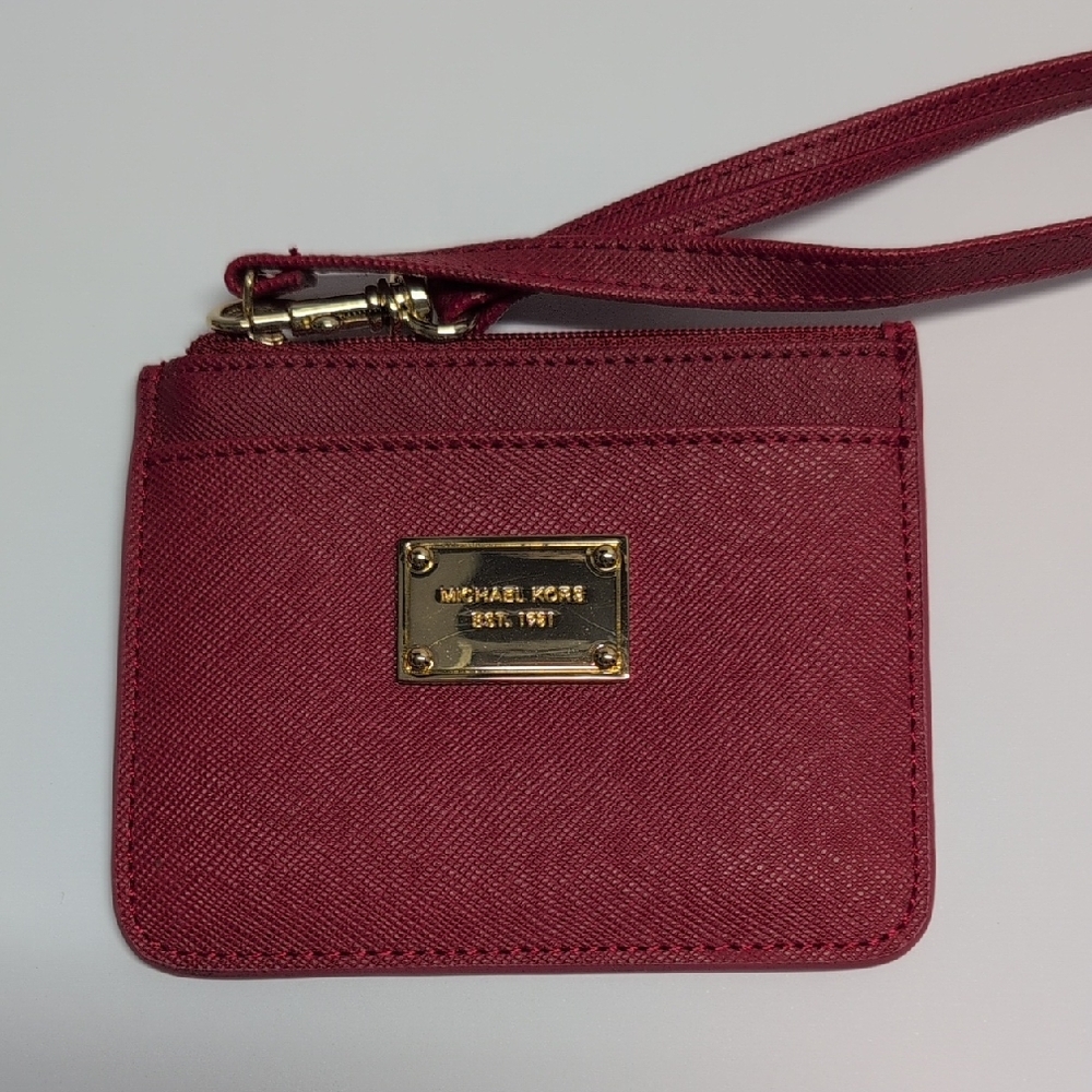Michael Kors Red Coin Purse/ Card Case
